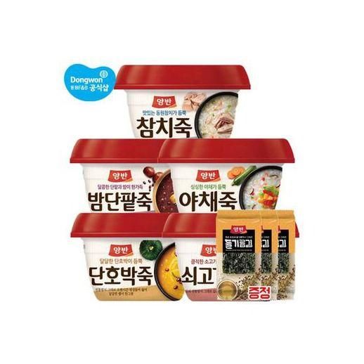 [동원] 양반죽 12개+들기름김 식탁 3봉 - NS홈쇼핑