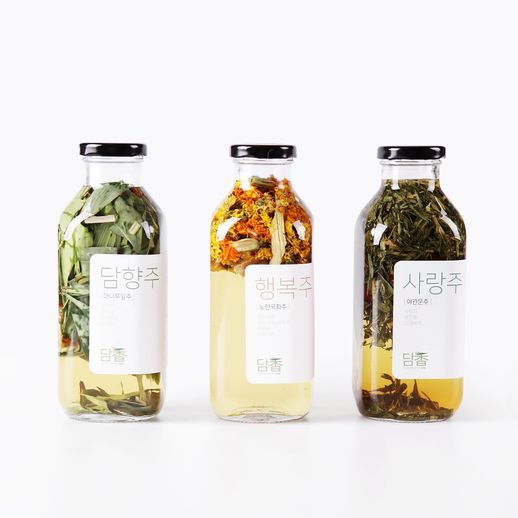 [꿈에그린농장]담향 담금주 키트 선물세트 1호 (대나무잎주,국화주,야관문주) 선물포장 - NS홈쇼핑