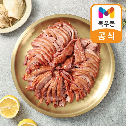 [목우촌] 허브갈릭 훈제오리 슬라이스 210g × 8팩 + 소스 4봉 - NS홈쇼핑