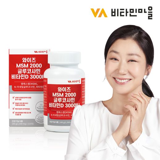 비타민마을 MSM 2000 글루코사민 비타민D 3000IU 120정 1박스 2개월분 - NS홈쇼핑
