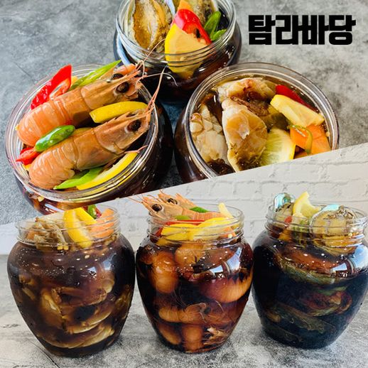 [탐라바당] 바른제주 모듬장 선물세트 2.5kg(게장/전복장/딱새우장) - NS홈쇼핑