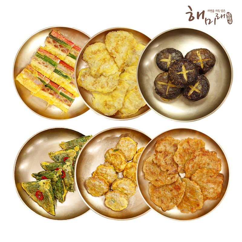 해미래 전 모음 오색꼬지/동태/표고버섯/깻잎/동그랑땡/녹두 - NS홈쇼핑