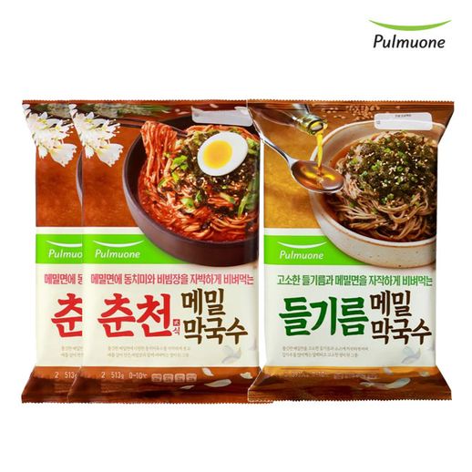 [풀무원]춘천막국수 2인분x2봉+들기름 메밀막국수 2인분x1봉 - NS홈쇼핑