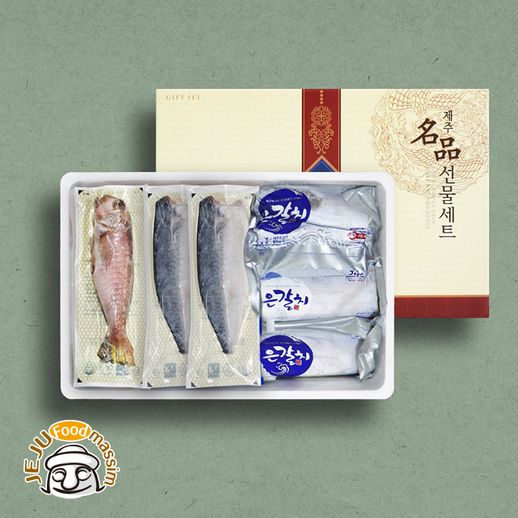 제주올레마켓 수산혼합세트1호 (은갈치 350g내외 1미+통옥돔130g이상 2팩+고등어 160g 4팩, 냉동) - NS홈쇼핑