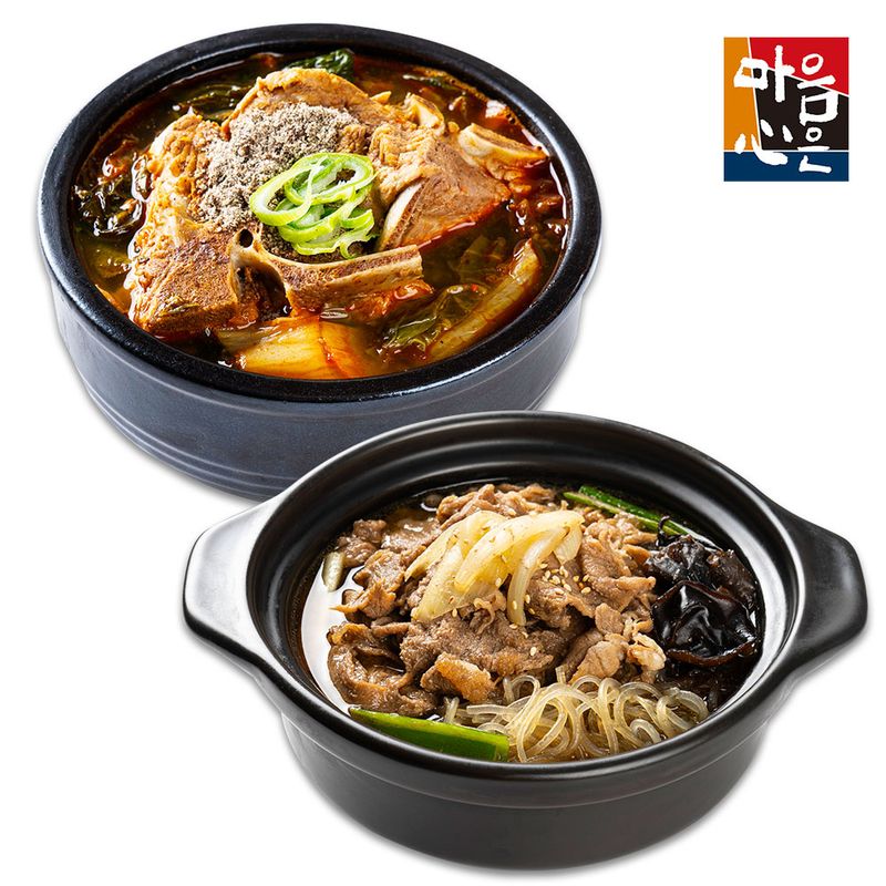 [마음심은] 소문난 뼈해장국 600g,3팩+소문난 뚝배기불고기 380g,3팩 - NS홈쇼핑