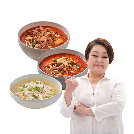 빅마마 이혜정 푸짐탕 3종 9팩(뼈해장국 3팩+닭개장 3팩+닭곰탕 3팩) - NS홈쇼핑