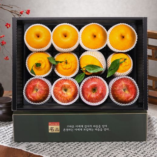 혼합과일 선물세트 5.5kg (사과/배/한라봉 각 4과씩) 제수/선물용 - NS홈쇼핑