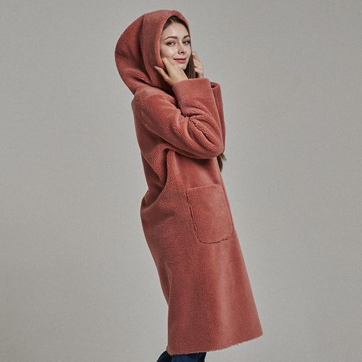 라벨르by신영모피 데일리 에코퍼 후드 롱코트 - NS홈쇼핑