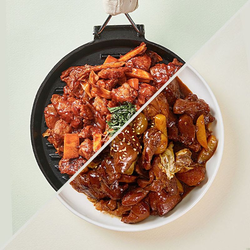 매콤 춘천닭갈비 500g + 짭짤 간장닭갈비 500g 1+1 , 1kg - NS홈쇼핑