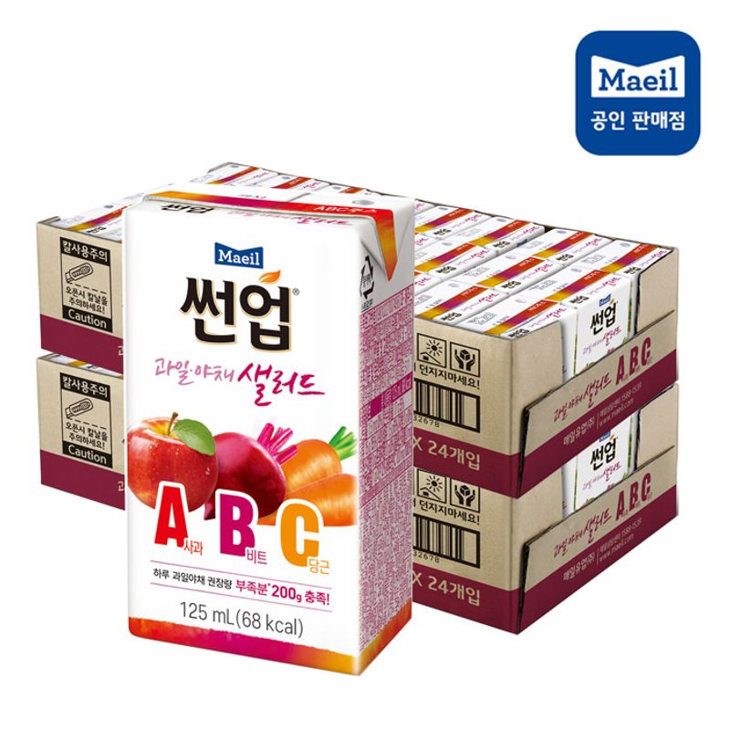 [매일] 썬업 과일야채샐러드 ABC 125ml 48팩 - NS홈쇼핑
