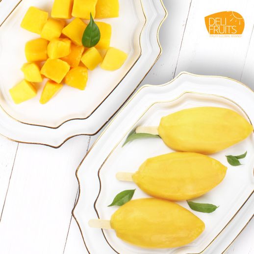 [델리후르츠] 아이스 망고바 60g x 10개 + 아이스 애플망고 다이스 1kg - NS홈쇼핑