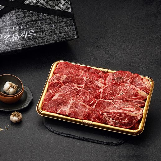 [장흥탐마루축산] 한우 명품 구이선물세트 2호 1.2kg (1+등급/등심600g+채끝600g) - NS홈쇼핑