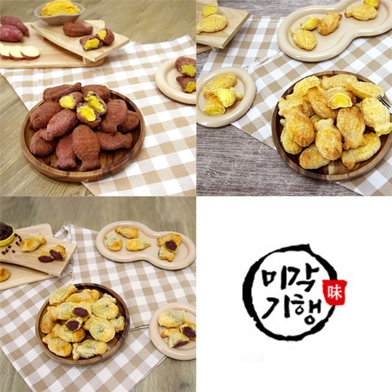 [미각기행] 몽글몽글 미니붕어빵 500g (고구마/슈크림/통팥앙금) - NS홈쇼핑