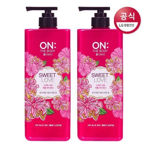 온더바디 스위트 러브 퍼퓸 바디워시 500g x2개 - NS홈쇼핑  온더바디 스위트 러브 퍼퓸 바디워시 500g x2개 - NS홈쇼핑