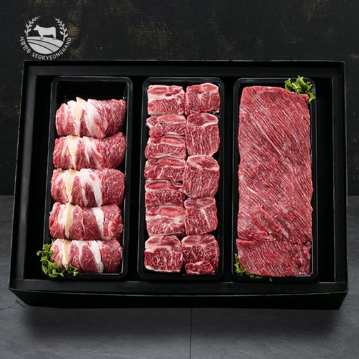 [서경한우][암소한우]1++등급로얄선물세트2호3.9kg(등1.2kg+갈1.5kg+양1.2kg) - NS홈쇼핑