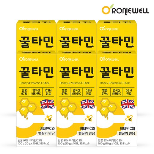 로니웰 꿀타민 10포 6개 (총 60포) 꿀스틱 / 천연벌꿀+비타민C - NS홈쇼핑