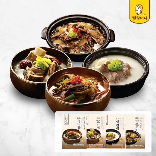 [원할머니] 명품 육개장/설렁탕/갈비탕/불고기 4종 6팩 택1 - NS홈쇼핑