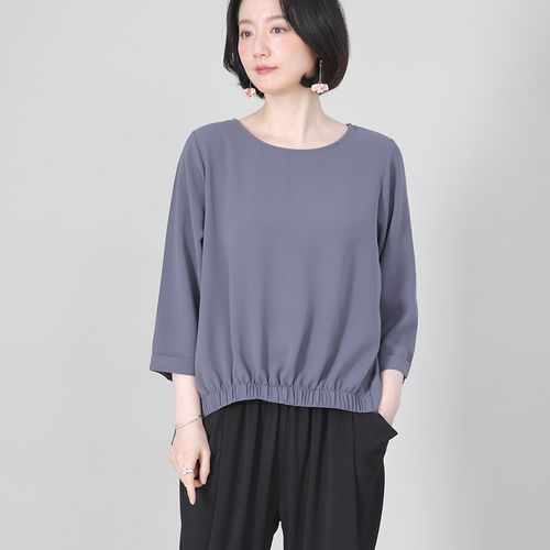 애비뉴투지 엄마옷 쉬폰 찰랑이는 앞밴드 셔링 봄 여름 칠부 블라우스 B03316