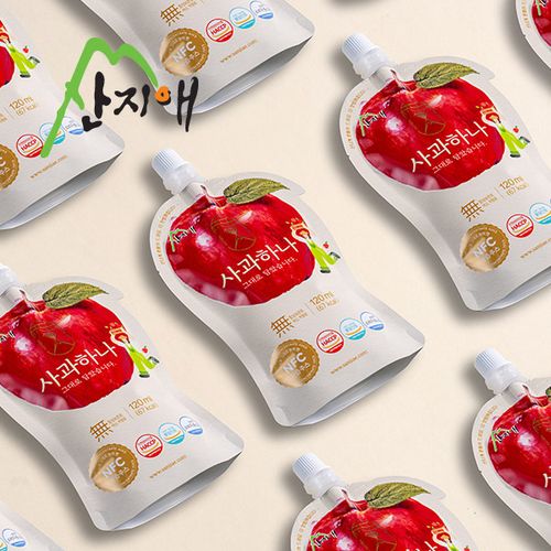 산지애 사과원액주스 120ml X 60팩 / 사과즙, 100% 착즙, NFC