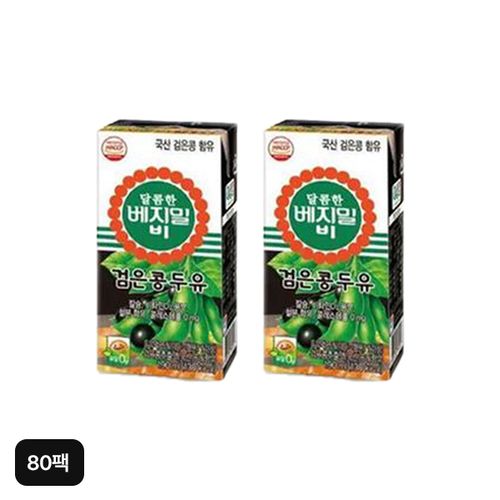 정식품 달콤한 베지밀 비 검은콩두유 190mlX80팩