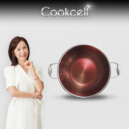 전인화의 블랙큐브 쿡셀 세라믹 더블 블랙큐브 레드파티웍 28cm