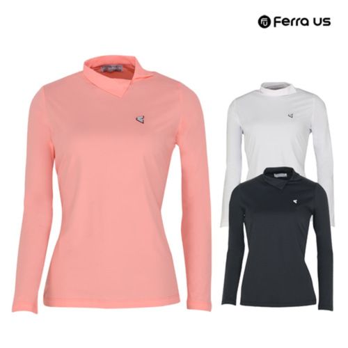 여성 봄 가을 골프웨어 골프 스카프 카라 긴팔 티셔츠