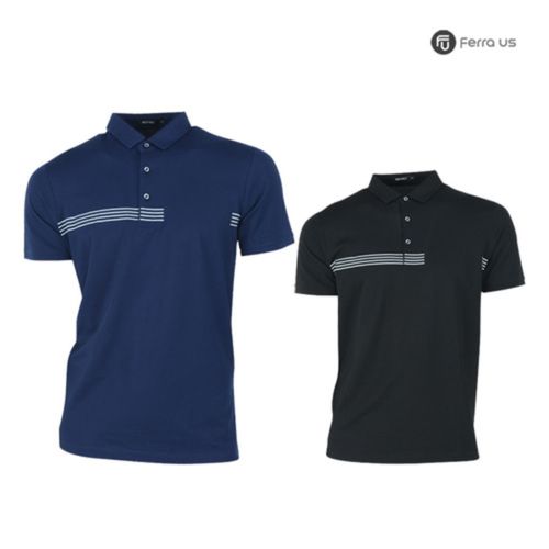 남성 여름 골프웨어 골프 카라 쿨 반팔 면 티셔츠