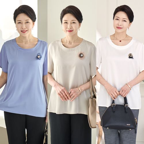 [엄마옷 로즈맘] 스카즈실키블라우스/할머니블라우스 중년여성블라우스 중년여성의류 5060