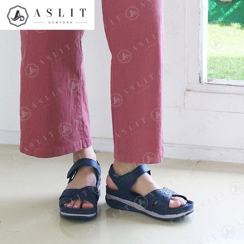[애슬릿] 발 편한 펀칭 엑스 스트랩 메리제인 샌들