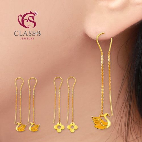 [클래스에스] 순금24K 양면 롱귀걸이1 _3.10g~3.19g