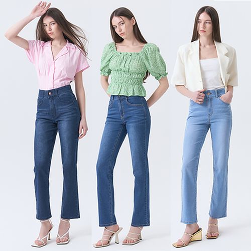 뱅뱅 25년 여성 썸머 라이크라 데님팬츠 3종  