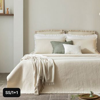 [SS] 노르디아 60수 피그먼트 줄누비 스프레드 1+1