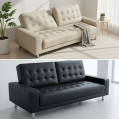 갤럭시 등받이 독립 각도조절 3인 소파베드 에어레더 3인용쇼파