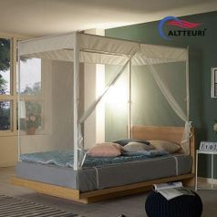 투인원 사각 모기장 세트 크림 소형/모기장텐트/사각모기장/캐노피/침대모기장/대형모기장/침대캐노피/아기모기장/유아모기장/실내모기장/침대방충망