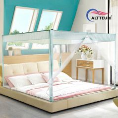 투인원 사각 모기장 세트 민트 특대형/모기장텐트/사각모기장/캐노피/침대모기장/대형모기장/침대캐노피/아기모기장/유아모기장/실내모기장/침대방충망