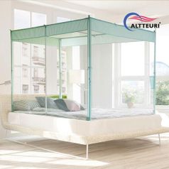 투인원 사각 모기장 세트 민트 대형/모기장텐트/사각모기장/캐노피/침대모기장/대형모기장/침대캐노피/아기모기장/유아모기장/실내모기장/침대방충망