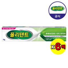 폴리덴트 의치부착재 크림 후레쉬 (민트) 70gx6개