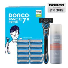 도루코 페이스7투 프레시 면도세트 3호(면도기+면도날 총11입+쉐이빙폼)