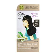 자연으로 비파 헤어컬러크림 B1흑갈색 120ml 염색약