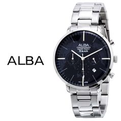 ALBA 알바 남성용 메탈시계 AT3G71X1