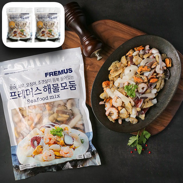 간편하게 사용하는 손질 해물모듬 800gX2팩