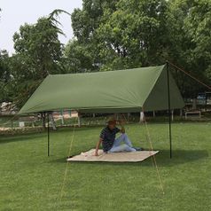 2M 그늘막타프+폴대세트 / 자외선차단 방수 렉타타프