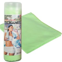 스포키 초극세사 스포츠타올 연두 케이스 건식