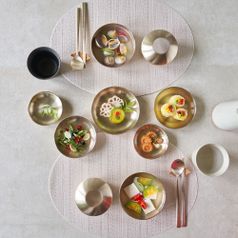 방짜 유기 2인 옥반상기 세트