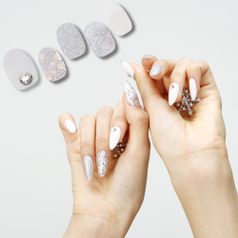 위쁨 네일스티커 WEN017 네일팁 젤네일스티커 36개