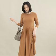애비뉴투지 엄마옷 아코디언 주름 플리츠 봄 가을 긴팔 홈 롱 원피스 O08113