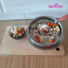 퀸센스 보양식 통3중 스텐 가마솥 14cm 뚝배기 냄비