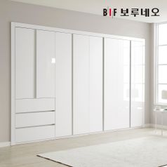 보루네오 샤인3단서랍 여닫이 붙박이장 30cm