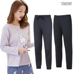 겨울 편안한 이지웨어 잠옷세트/기모타이즈/밴딩바지
