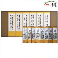 예다움 8폭 풍속도-추사체 병풍 (C0036)